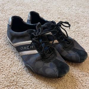 Black & Silver Coach Sneakers